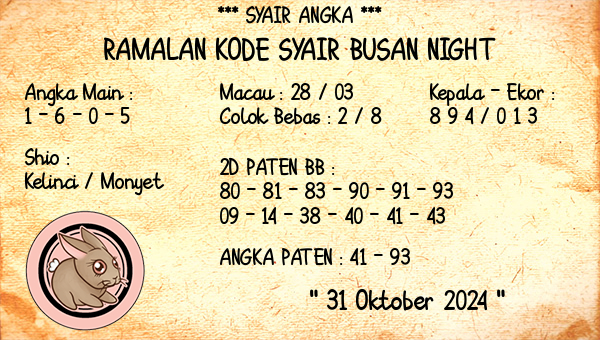 Prediksi Busan Night