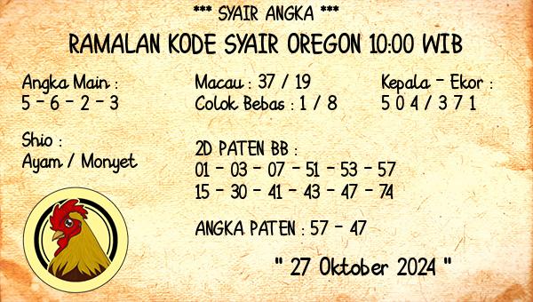 Prediksi Oregon 10:00 WIB