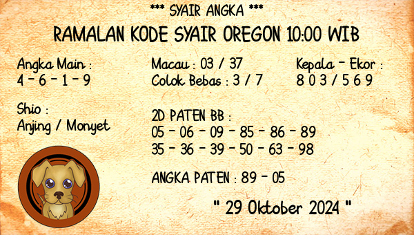 Prediksi Oregon 10:00 WIB