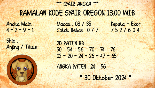 Prediksi Oregon 13:00 WIB