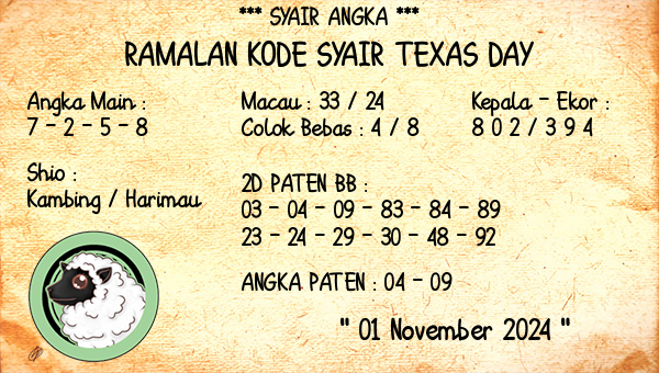 Prediksi Texas Day