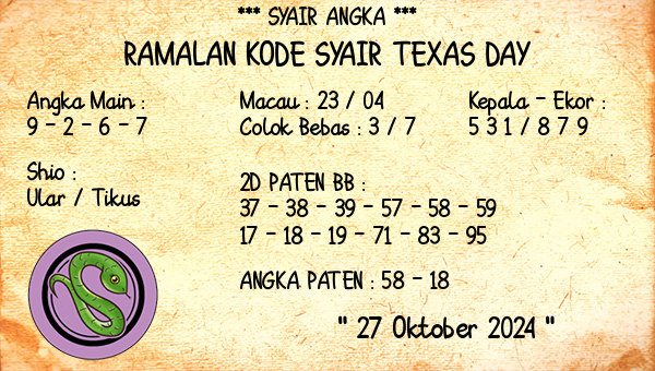 Prediksi Texas Day