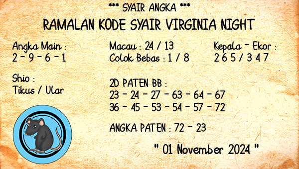 Prediksi Virginia Night