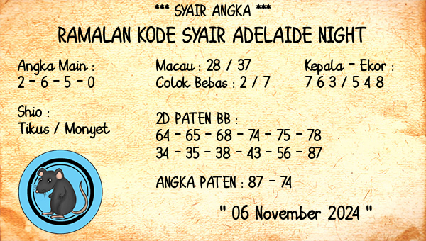 Prediksi Adelaide Night