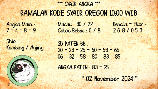 Prediksi Oregon 10:00 WIB